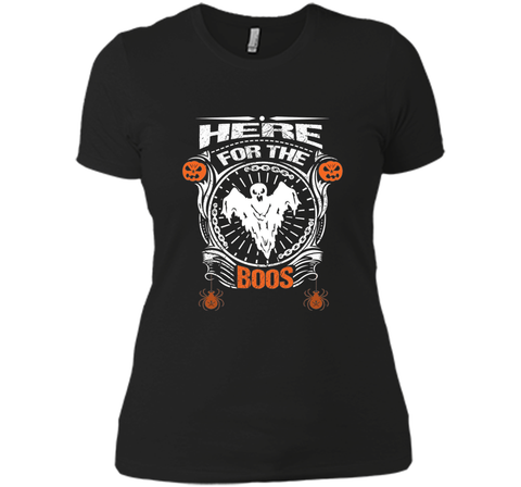 Boos Tshirt Halloween Ghost and Spider Next Level Ladies Boyfriend Tee