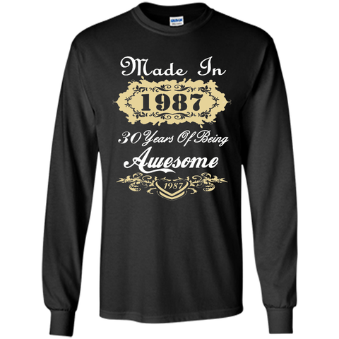 VINTAGE BORN IN 1987 T SHIRT 30 YEARS OLD BIRTHDAY