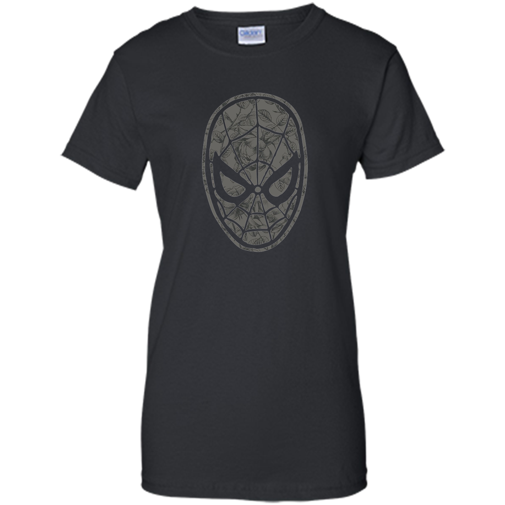 Spider-Man Grayscale Floral Print Graphic T-Shirt
