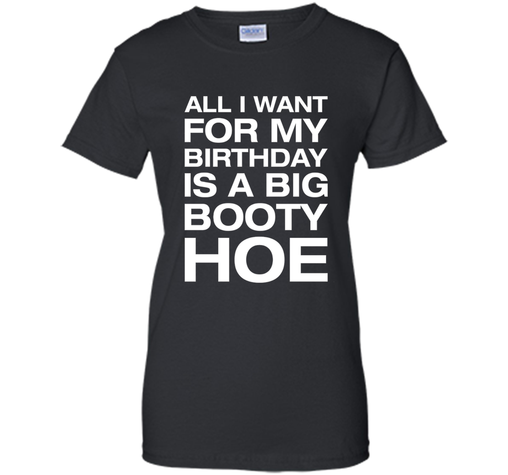 All I Want For My Birthday Is A Big Booty Hoe Funny Shirt
