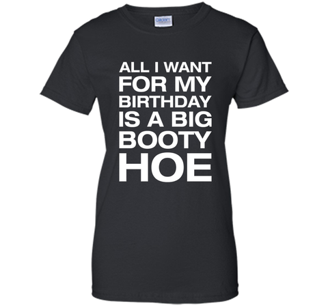 All I Want For My Birthday Is A Big Booty Hoe Funny Shirt