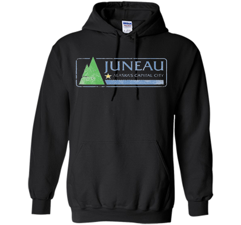 City Flag of Juneau Alaska Travel Hoodie