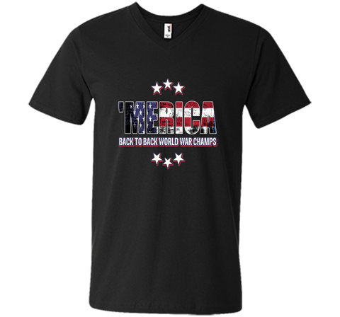 Merica Back to Back World Champs T-Shirt Fourth of July Tee