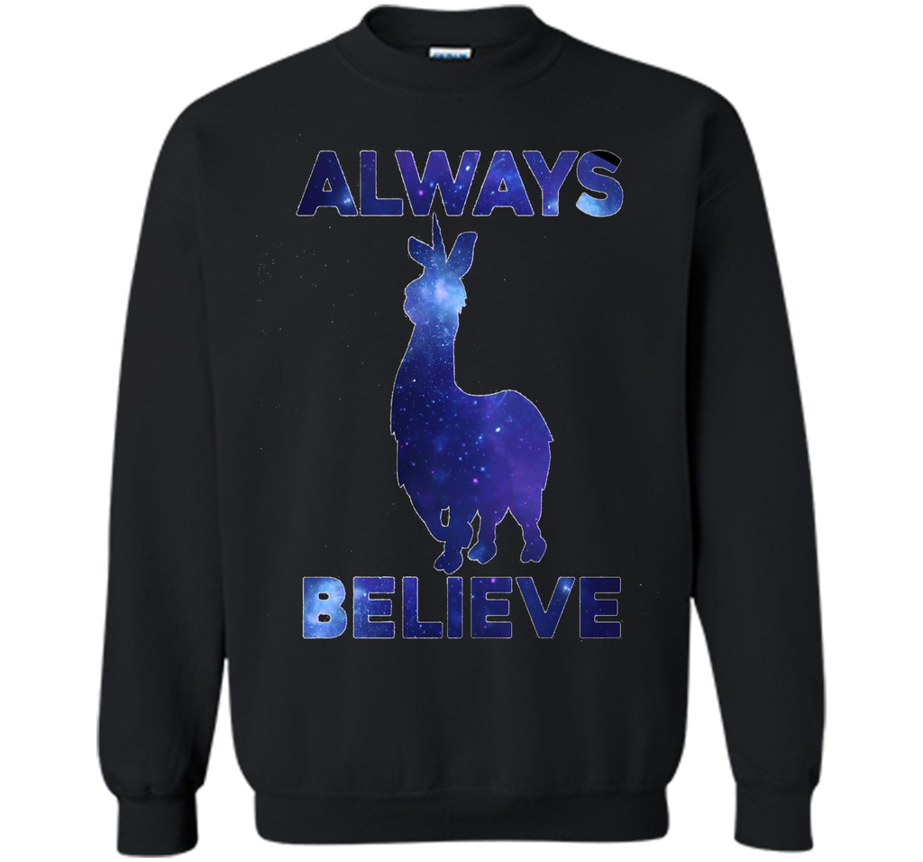Always Believe Llamacorn Shirt - Graphic Galaxy T-Shirt
