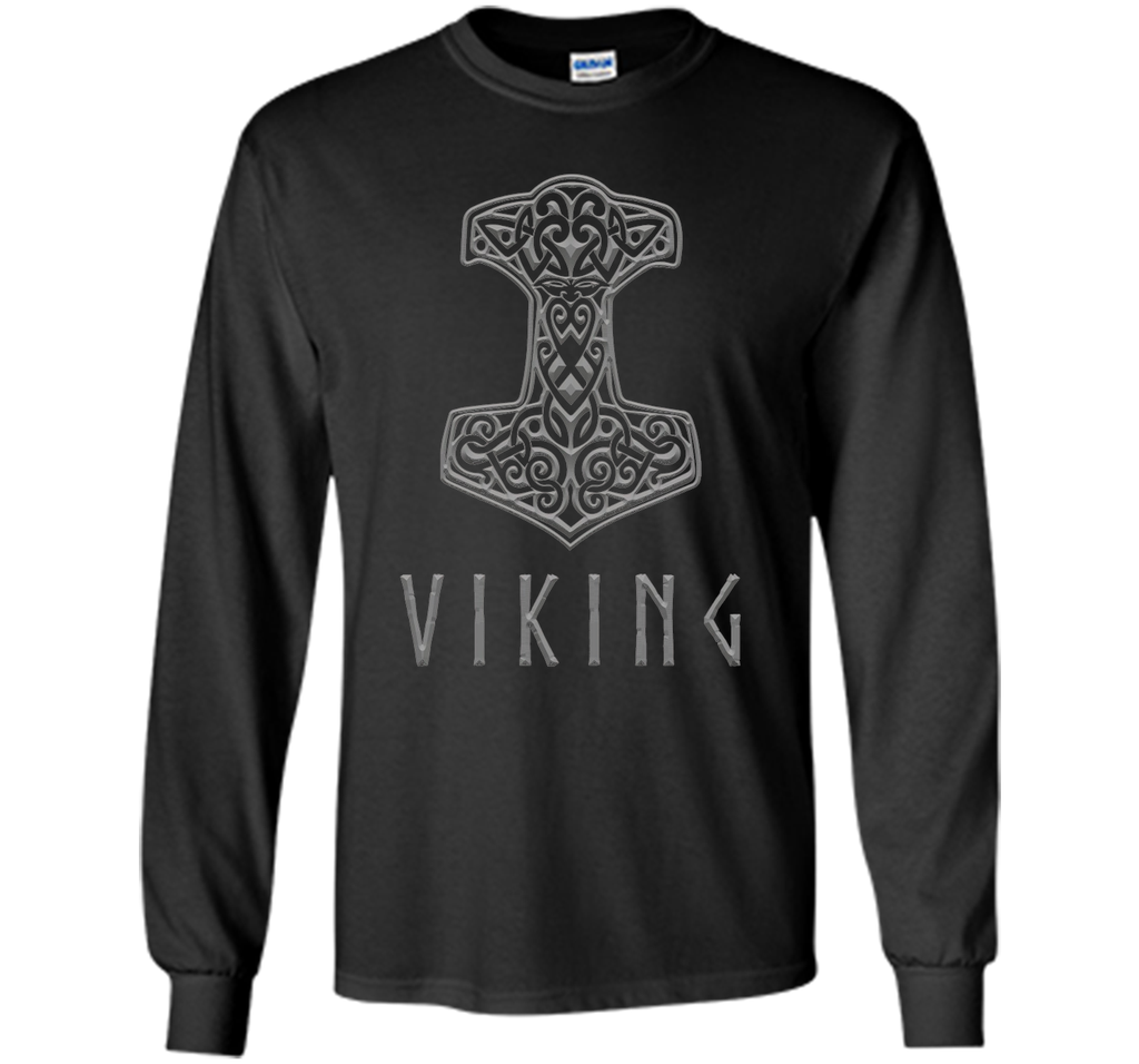 Thor's Hammer Mjolnir and Viking Silver T-Shirt