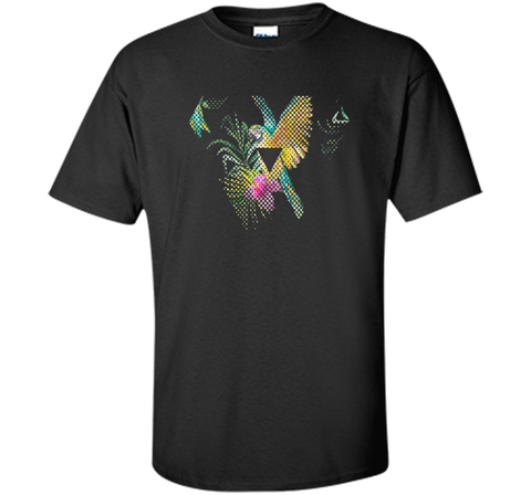 Tropical Parrot Dotted Triangle Trendy Shirt