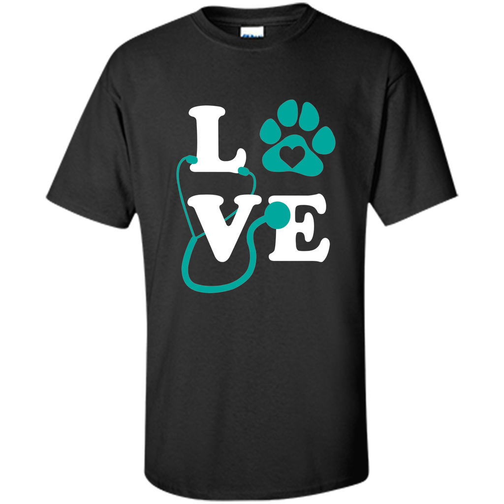 love veterinary medicine shirt cute letters pawprint gift
