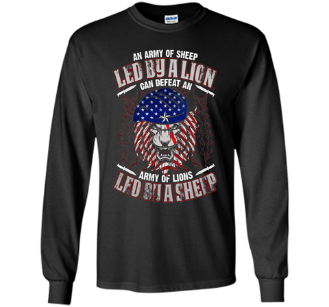 An Army Of Sheep Led By A Lion Can Defeat T-shirt