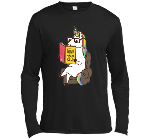 Unicorn Shirt Believe in Yourself Motivational Book Lover