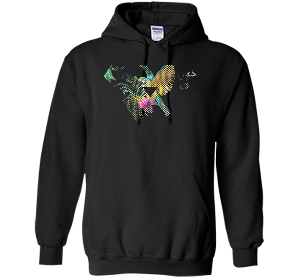 Tropical Parrot Dotted Triangle Trendy Shirt