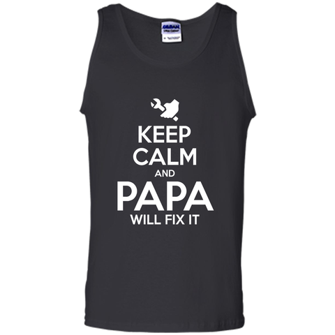 Men's Funny T-Shirt For Grandpa. Keep Calm And Papa Will Fix It