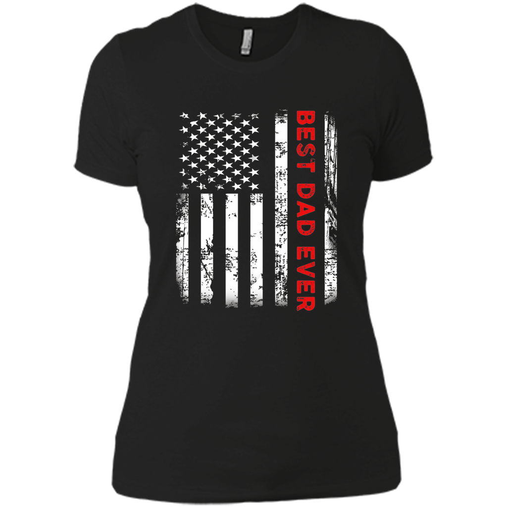 Men's Best Dad Ever American Flag Tshirt For Fathers Day