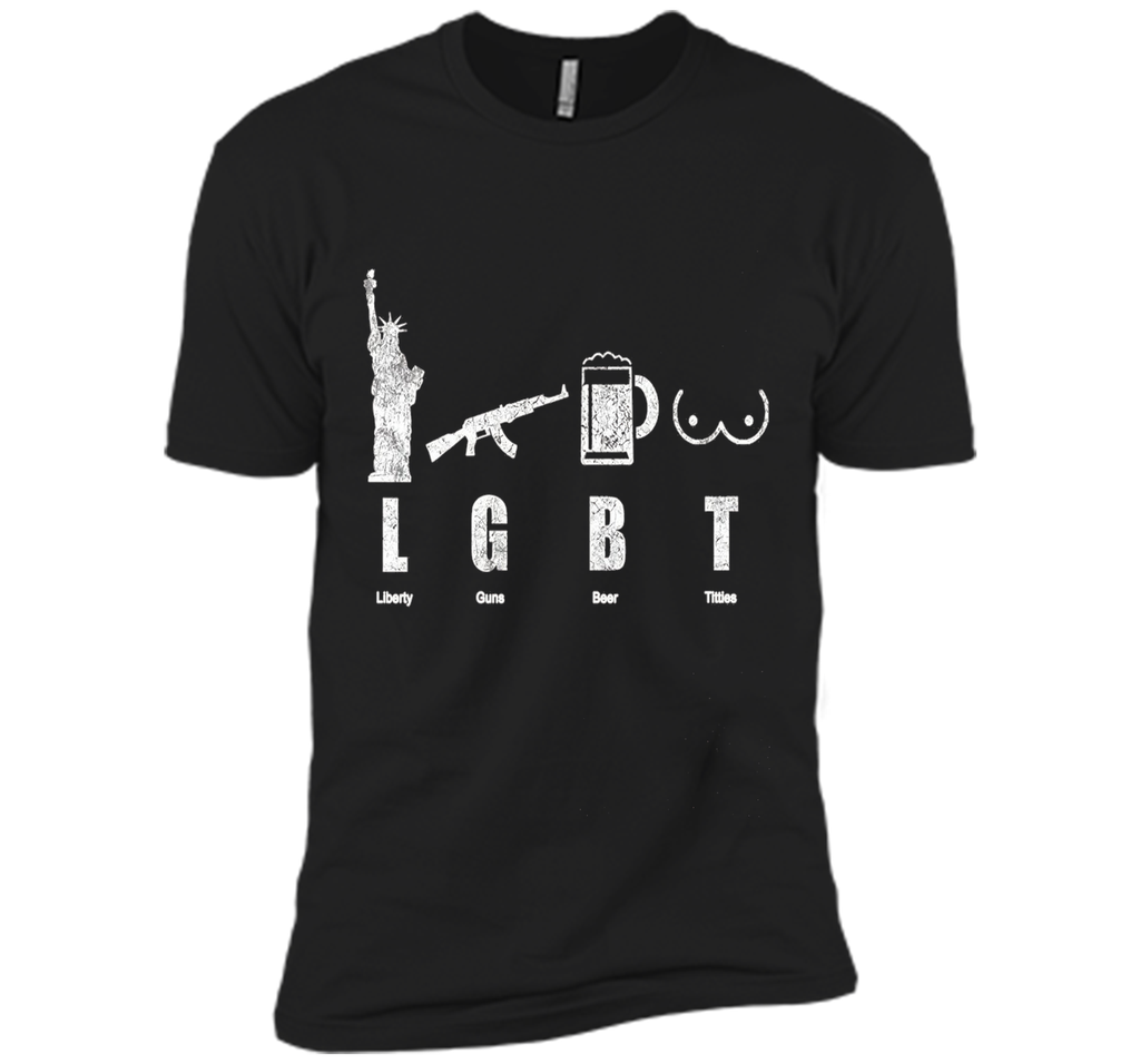 Liberty Gun Beer Funny America LGBT Hot T-Shirt