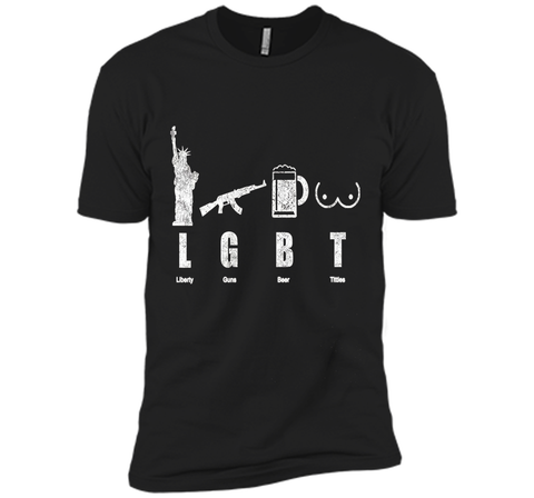 Liberty Gun Beer Funny America LGBT Hot T-Shirt