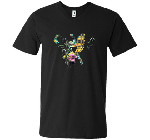 Tropical Parrot Dotted Triangle Trendy Shirt