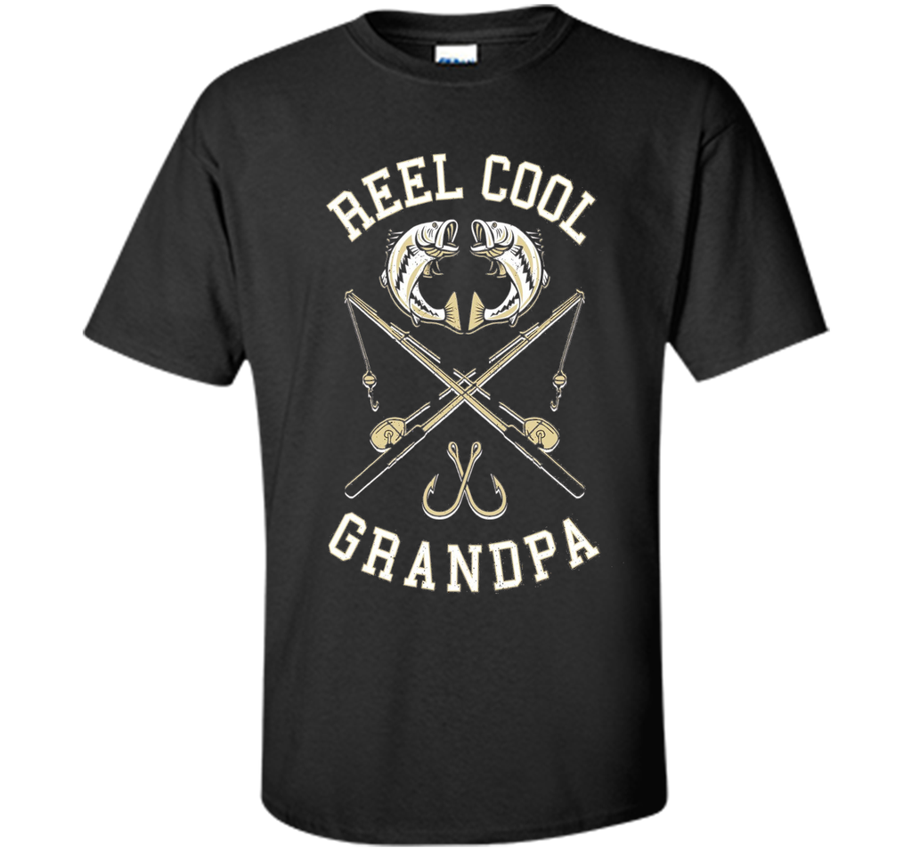 Mens Reel Cool Grandpa Funny Fishing T-Shirt
