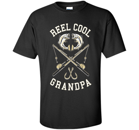 Mens Reel Cool Grandpa Funny Fishing T-Shirt