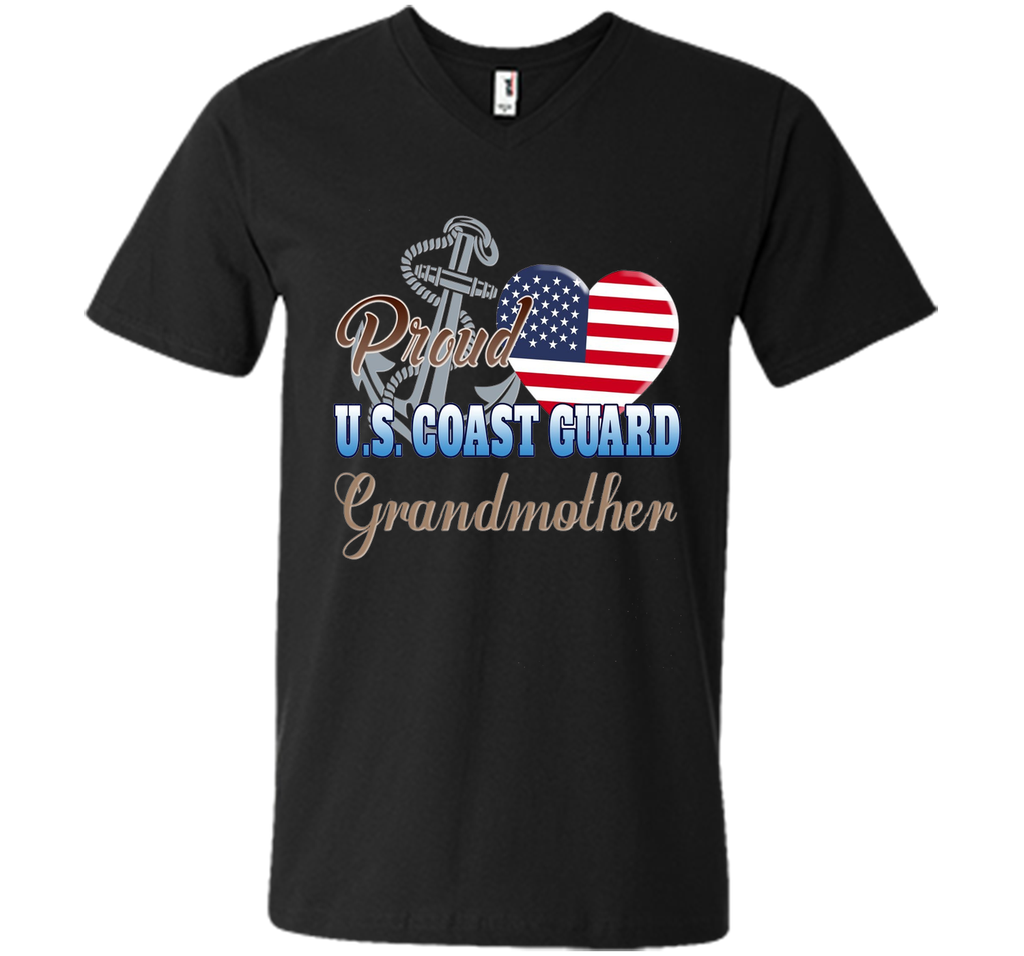 Proud U.S. Coast Guard Grandmother Patriotic Heart T Shirt shirt