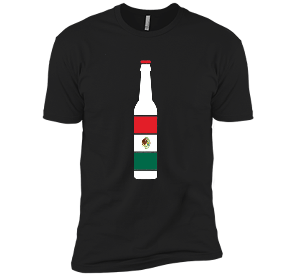 Mexico Flag Beer Bottle Soccer Apparel TriColor Gift T-Shirt