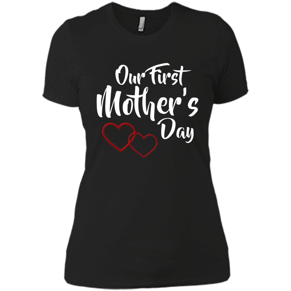 cute our first mothers day lovely hearts shirt mothers day