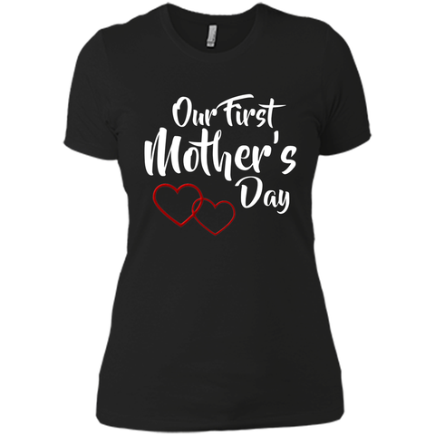 cute our first mothers day lovely hearts shirt mothers day