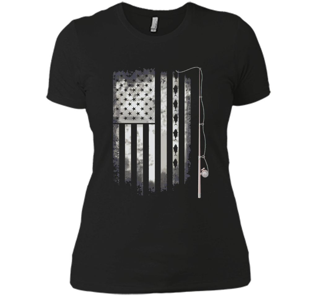 fishing angle fish American Flag u.s. team T-shirt