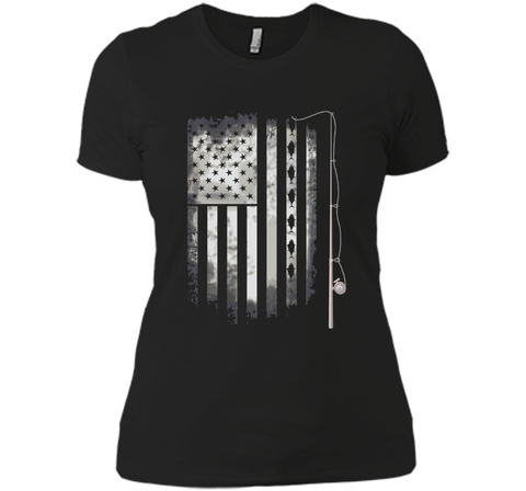 fishing angle fish American Flag u.s. team T-shirt