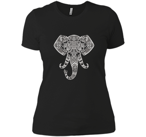 Painted Elephant Tracing | Indian Art Yoga Motif T-shirt