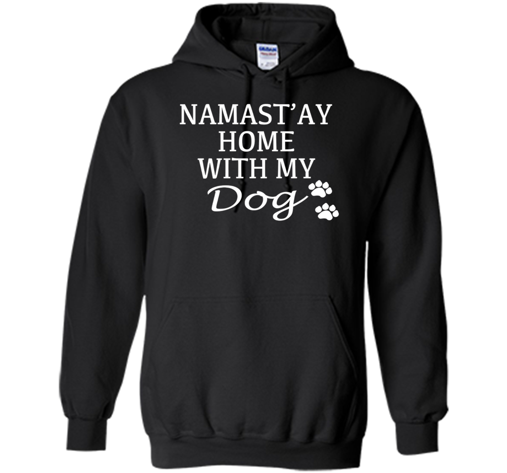 Namastay At Home With My Dog Funny Yoga Twist T-Shirt