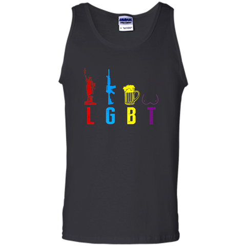 Liberty Gun Beer Funny T-shirt America - LGBT