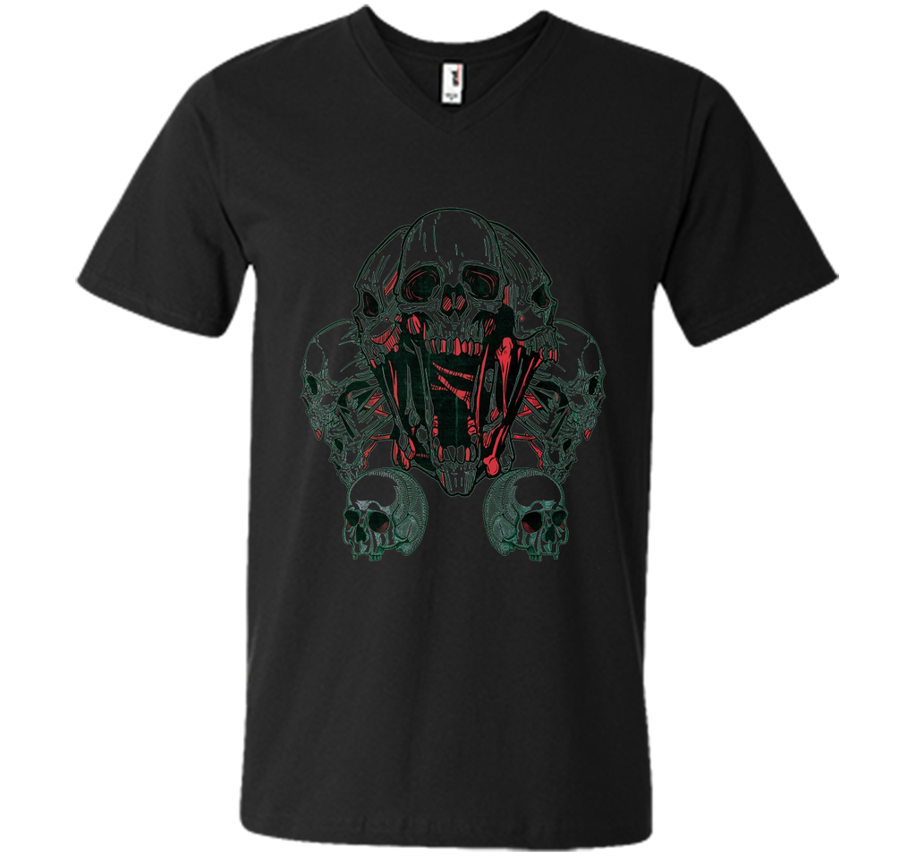 SKULLS - human skull - skeleton - horror - macabre t-shirt