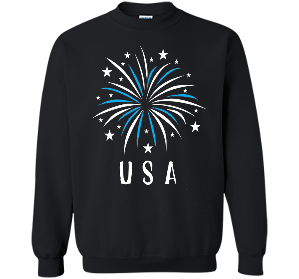 Fireworks USA Shirt 4th of July Clothing for Women Kids