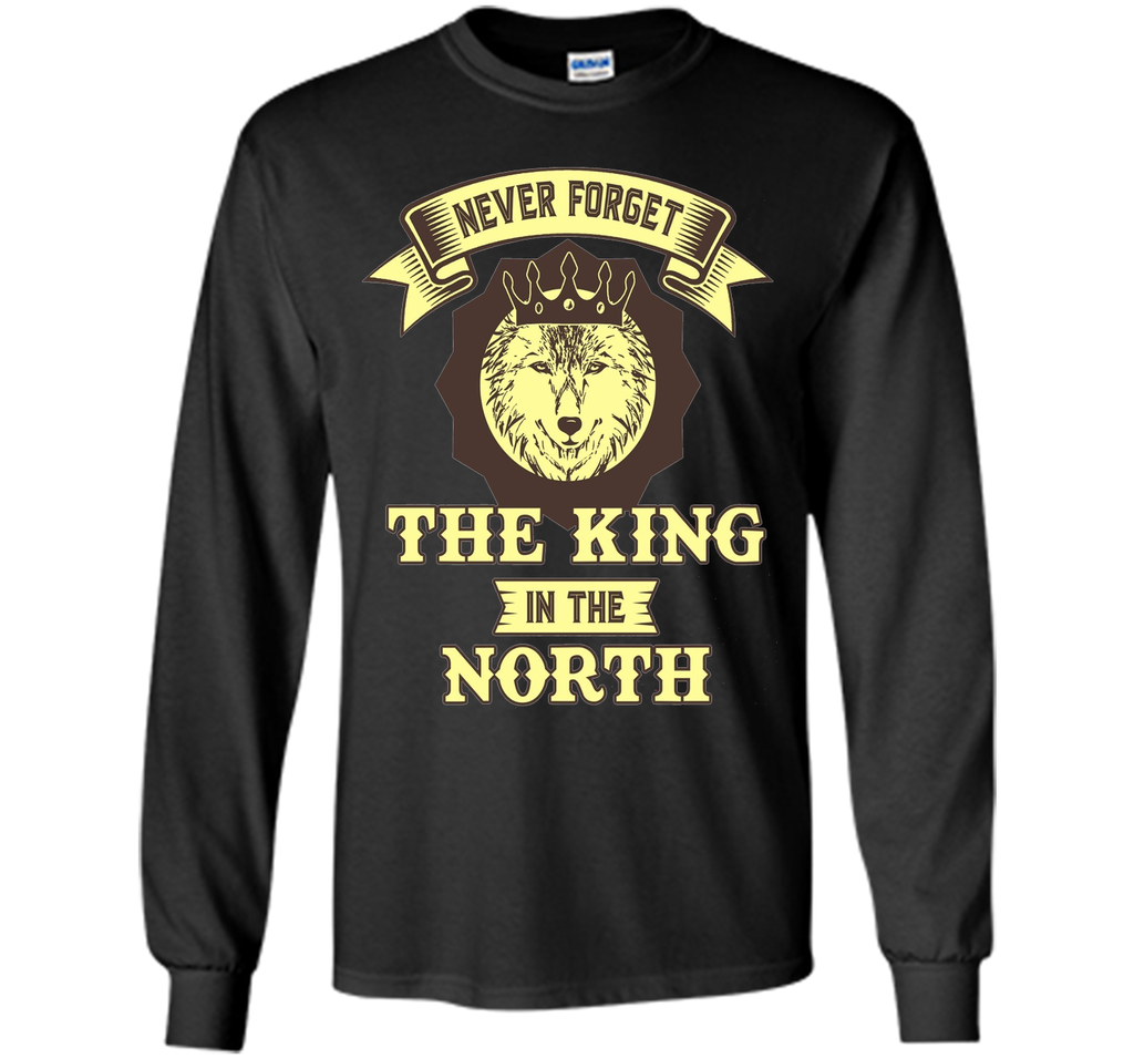 Never Forget The King in the North - Premium Cotton T-Shirt