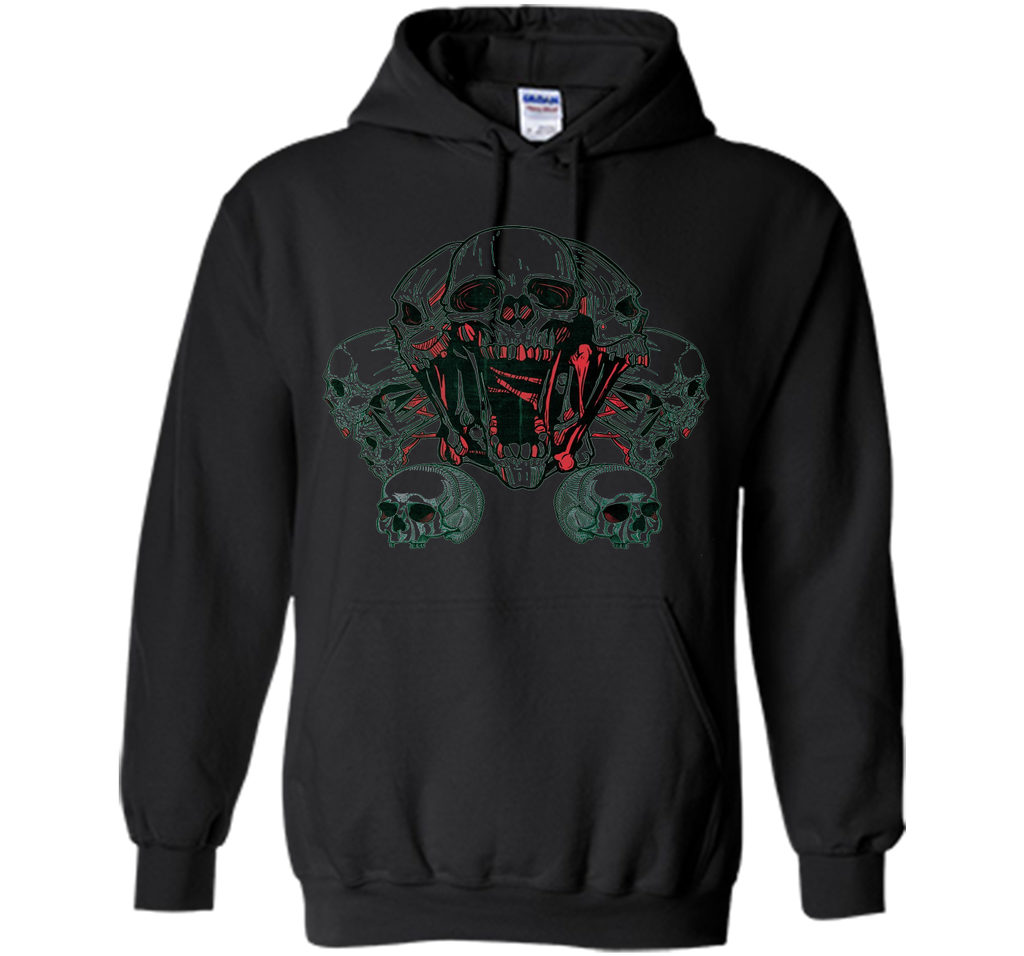 SKULLS - human skull - skeleton - horror - macabre t-shirt