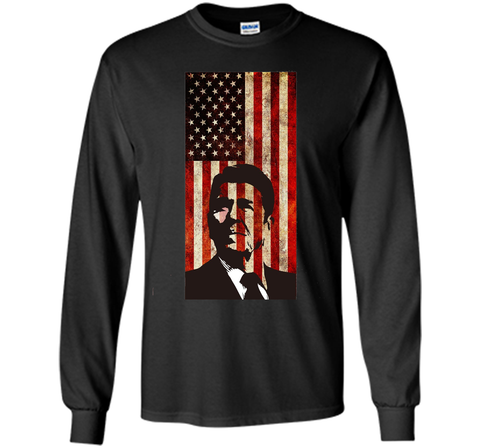 Ronald Reagan T-Shirt American Flag Patriotic Distressed Tee
