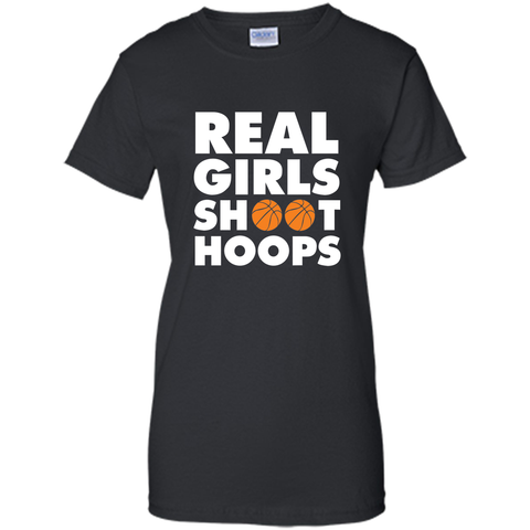 Real Girls Shoot Hoops Basketball T-Shirt