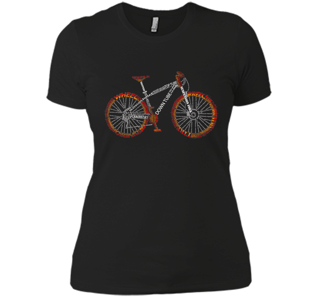 Bicycle Amazing anatomy tshirt - mountain bike fire red