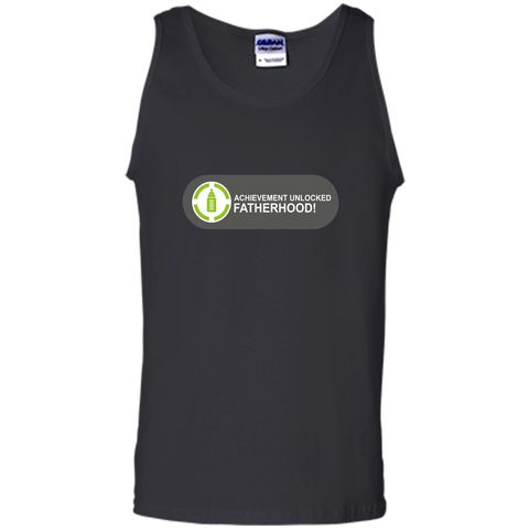 Achievement Unlocked Fatherhood Funny New Dad Gamer T-Shirt