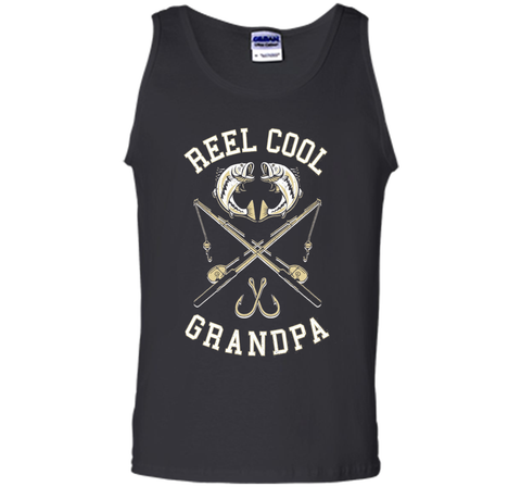 Mens Reel Cool Grandpa Funny Fishing T-Shirt