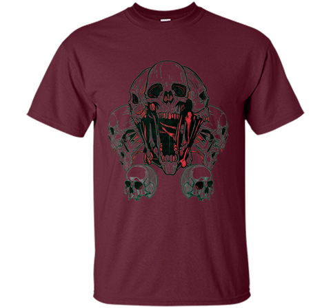 SKULLS - human skull - skeleton - horror - macabre t-shirt