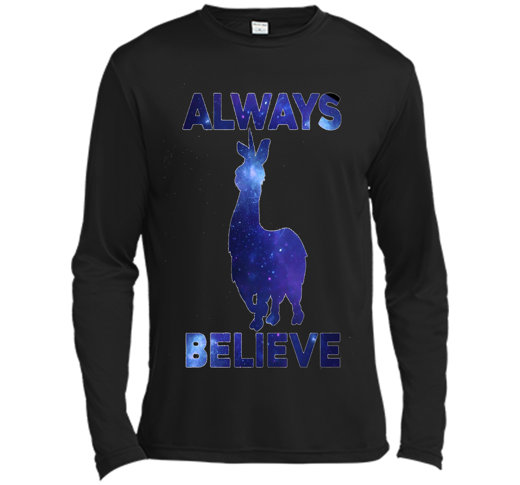 Always Believe Llamacorn Shirt - Graphic Galaxy T-Shirt