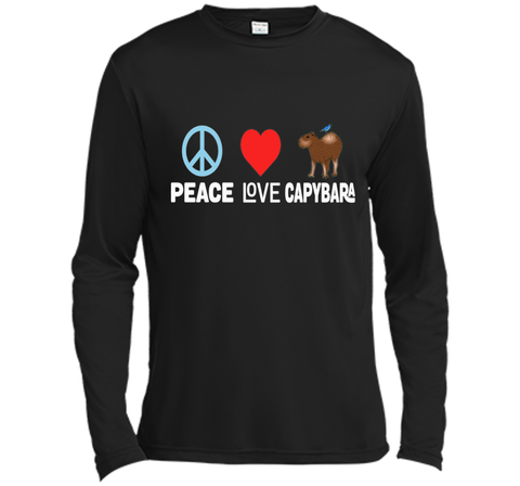 Peace Love Capybara T-Shirt - Funny Animal Giant Rodent Tee