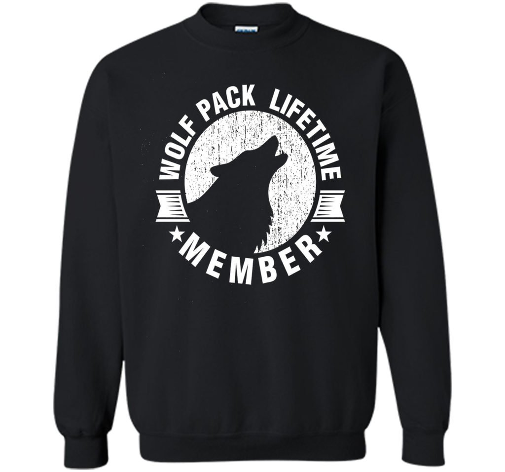 Lifetime Wolf Pack Member Distressed Howling T-shirt