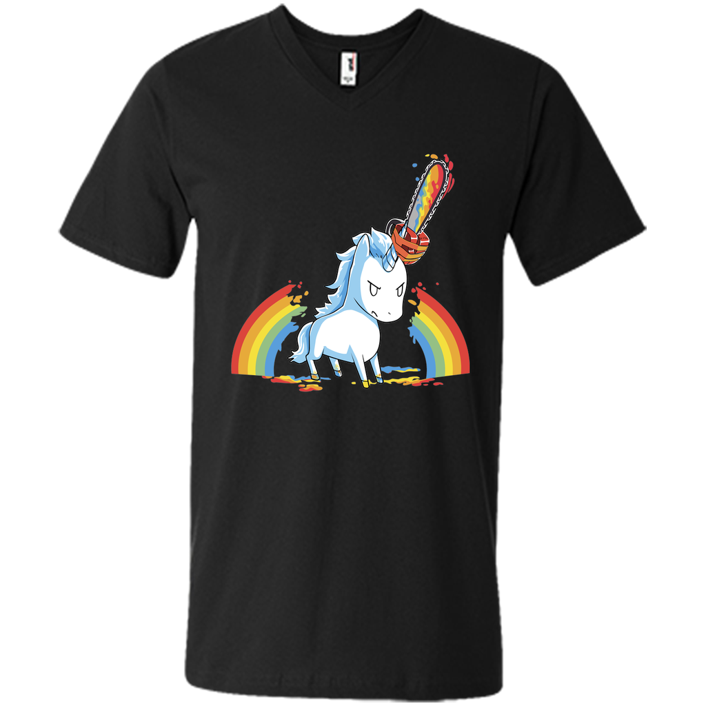 rainbow chainsaw massacre-lovely unicorn t shirt