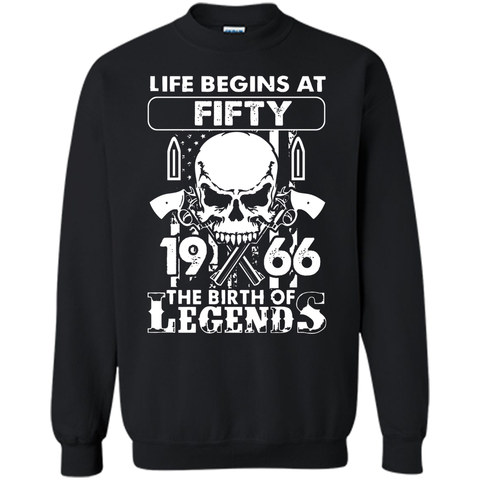 Life Begin At 50 - 1966 Birth Legends 50th Birthday T-shirts