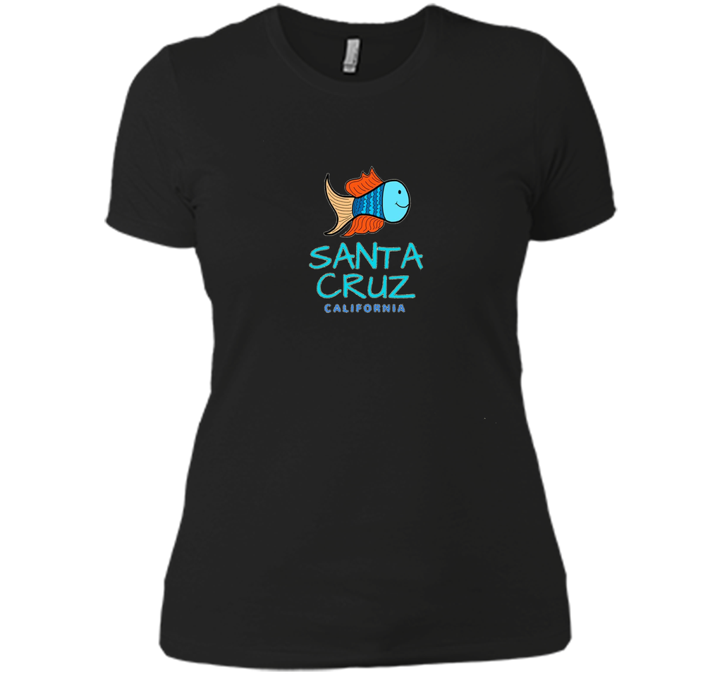 Santa Cruz California T-Shirt, Fun Fish California Surf Tee