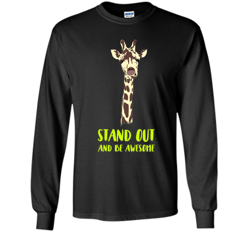 Giraffe stand out funny humor nerd geek hipster T-shirt