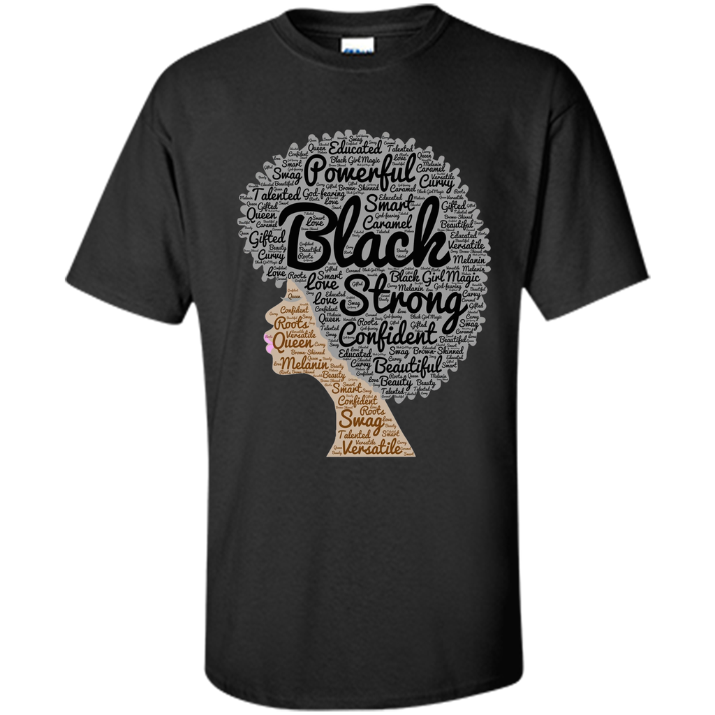 Afro Word Art Natural Hair T-Shirt for Black Women