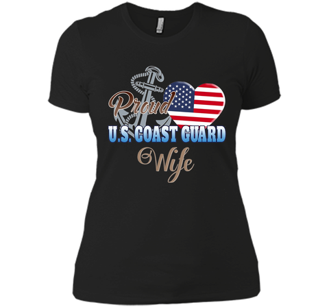 Proud U.S. Coast Guard Wife Patriotic Heart T Shirt t-shirt