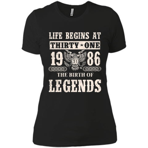 Life Begin At Thirty-One 1986 T Shirt
